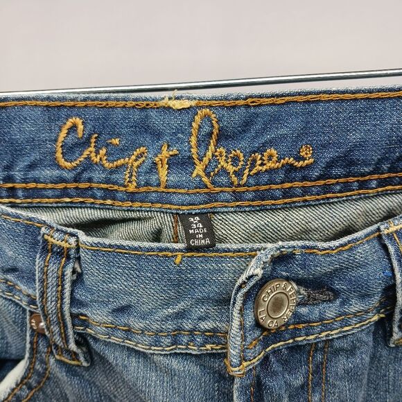 Chip+Pepper Bobby Bootcut 5 Pocket Distressed Denim Jeans Blue Men's 34/32.5.... - Picture 3 of 10